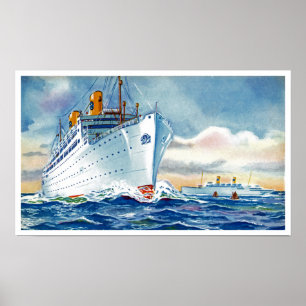 Poster Kungsholm e Gripsholm no mar