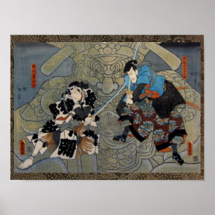 Pôster Kunisada, a encruzilhada de Gappo