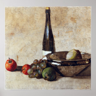 Poster Kurt Schwitters ainda vive com uma garrafa de vinh