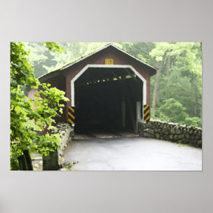 Poster Kurtz Mill Wooden Coberta Ponte Lancaster Penn