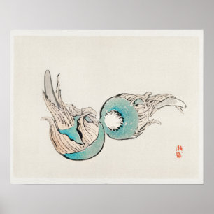 Poster Kuwai Bulbs de Kōno Bairei (1844-1895)