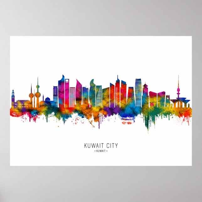 Poster Kuwait City Kuwait Skyline (Frente)