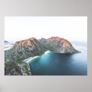 Poster Kvalvika Beach Lofoten Islands