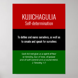 Poster Kwanzaa de autodeterminação de KUJICHAGULIA person