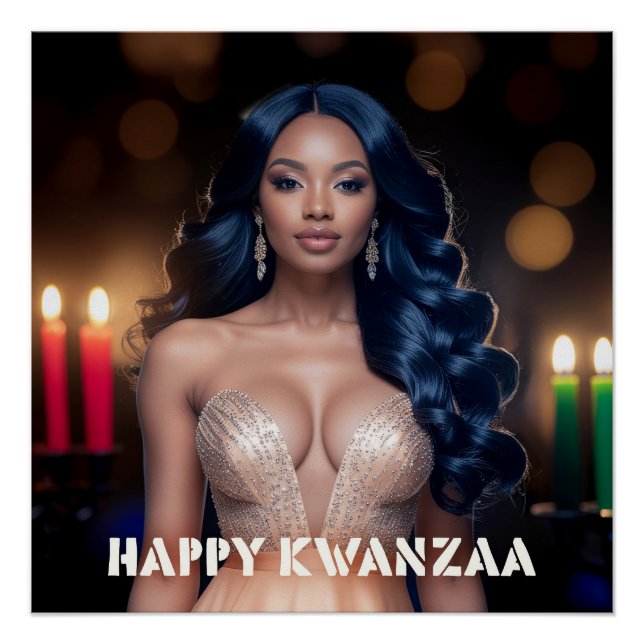 PÔSTER KWANZAA - FELIZ KWANZAA (Frente)