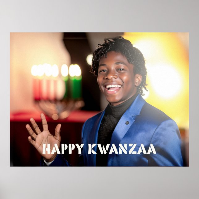 POSTER  KWANZAA - FELIZ KWANZAA - (Frente)