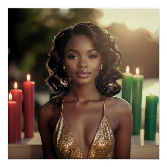 PÔSTER KWANZAA - HAPPY KWANZAA -  (Frente)