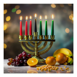 PÔSTER KWANZAA - KINARA -
