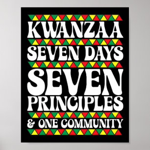 Poster Kwanzaa Sete Dias Sete Princípios Uma Comunidade