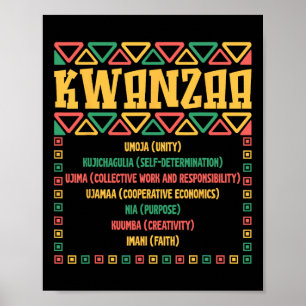 Poster Kwanzaa Sete Princípios Umoja Faith Gráfico