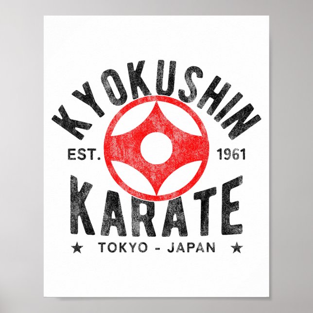 Poster Kyokushin Karate Do Martial Arts Japan Tokyo Vinta (Frente)