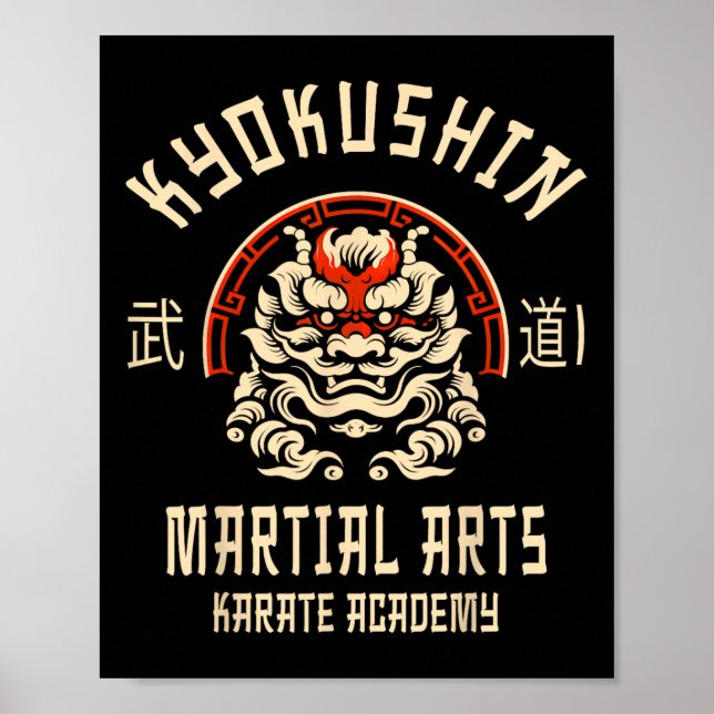 Poster Kyokushin Karate Japanese Martial Arts  (Frente)