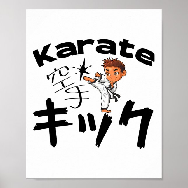 Poster Kyokushin Kenpo Shotokan Karate Para Meninos (Frente)