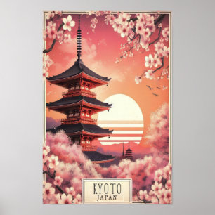 Poster Kyoto em Bloom: Sonhos do Flor de Cereja no Japão