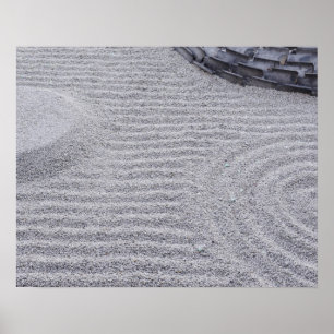 Poster Kyoto, Kodai-ji Temple, Raked Sand Patterns