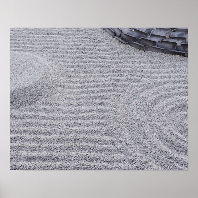 Poster Kyoto, Kodai-ji Temple, Raked Sand Patterns (Frente)