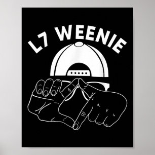 Poster L7 Weenie Loser Mãos Engraçadas 90s Baseball Softb