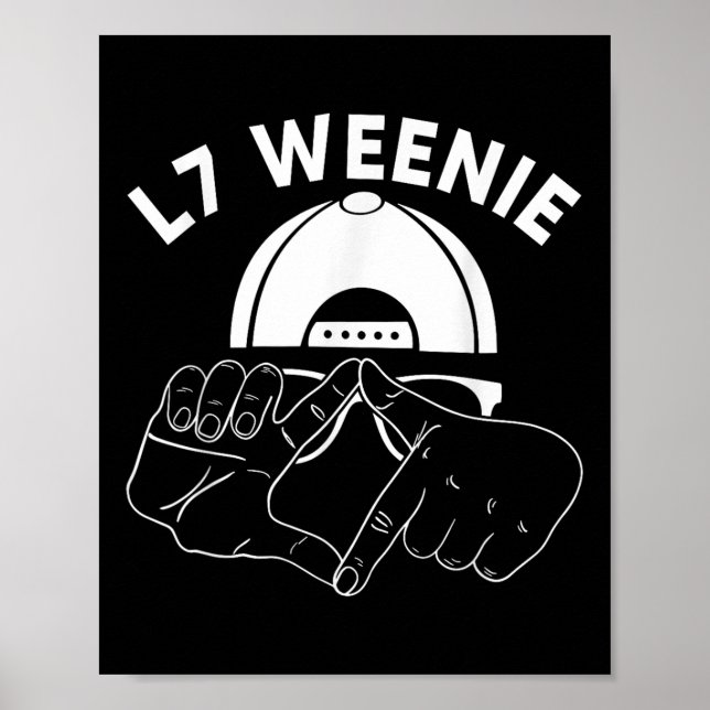 Poster L7 Weenie Loser Mãos Engraçadas 90s Baseball Softb (Frente)