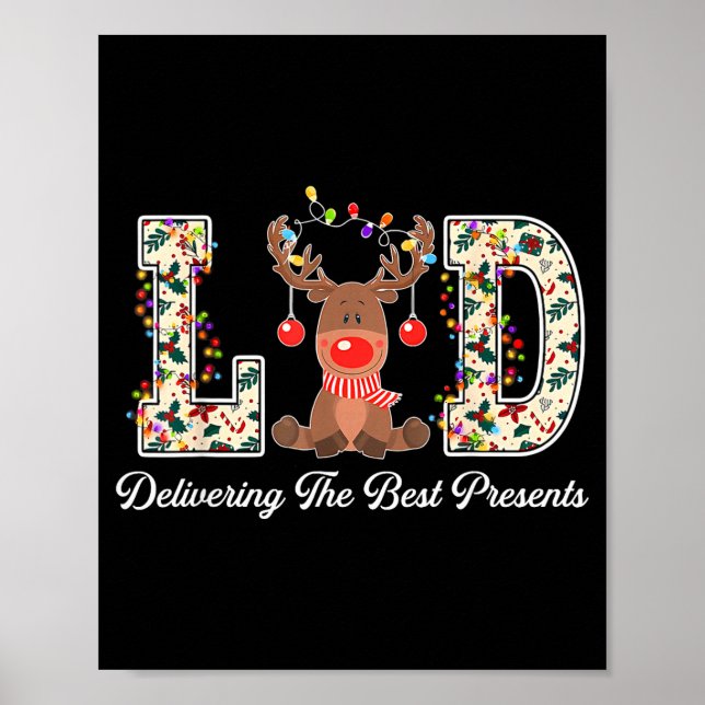 Poster L&amp;d Delivering The Nurse Reindeer Christmas  (Frente)