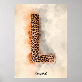 Poster L é para leopardo