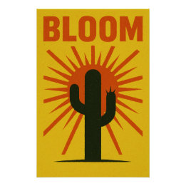 Pôster L’éveil du cactus sous le soleil ardent