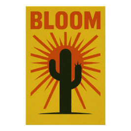 Pôster L’éveil du cactus sous le soleil ardent