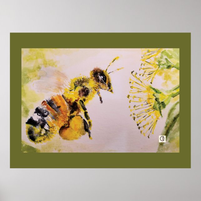 Poster la abeja y la flor (Frente)