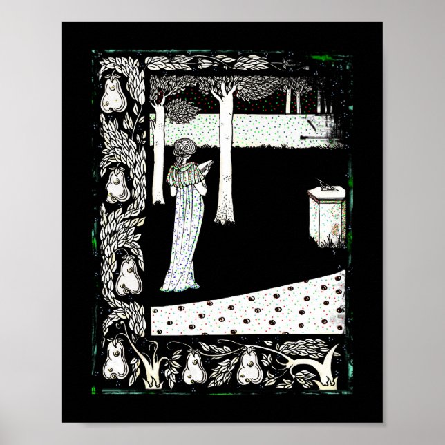 Poster La Beale Isolde Lendo no Jardim (Frente)