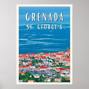 Poster La beauté tropicale de Grenade à Santo George