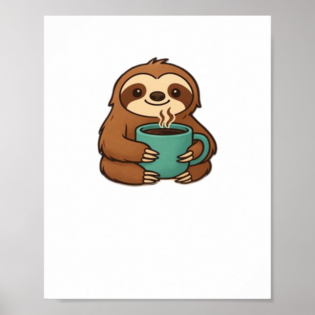 Poster Lã branca com Mug de Café - Animal Fragmentado A (Frente)