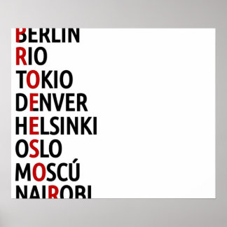 Poster La Casa de Papel Nomes de Cidades