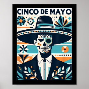 Poster La Catrina Cinco De Mayo Festa Masculina