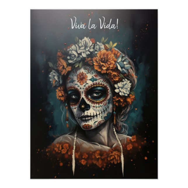 Pôster La Catrina Espírito Eterno Dia dos Mortos (Frente)