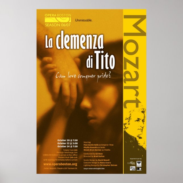 Poster La Clemenza di Tito (Frente)