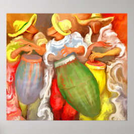 Pôster "La Comparsa" Alto Contraste