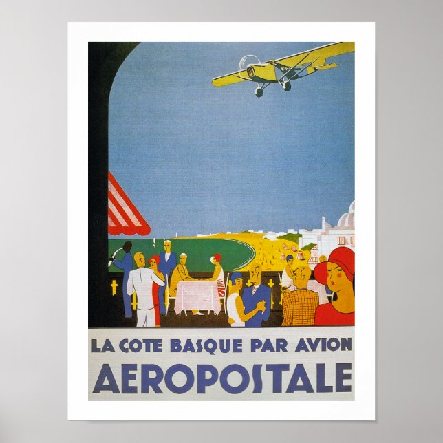 Poster La Cote Basque Par Avion (Frente)