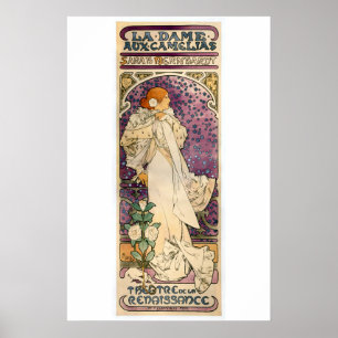 Pôster La Dame aux Camélias por Alfons Mucha (1896)