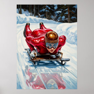 Poster LA DESCENTE EN SKELETON (A descida do esqueleto)