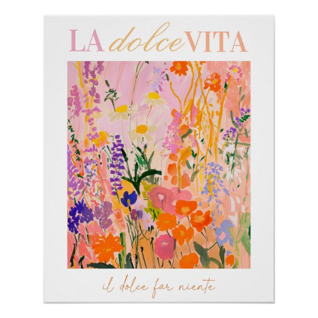 Pôster La Dolce Vita Impressão, Itália Poster, Wall Art (Frente)