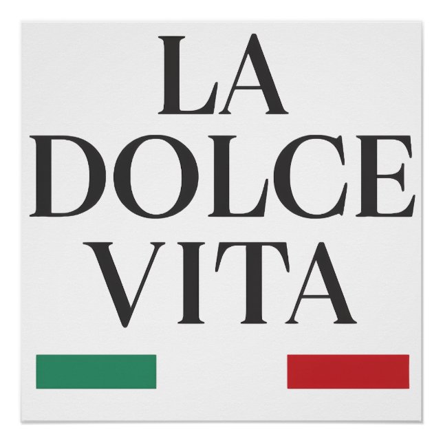 Pôster La Dolce Vita Poster brilhante italiano (Frente)