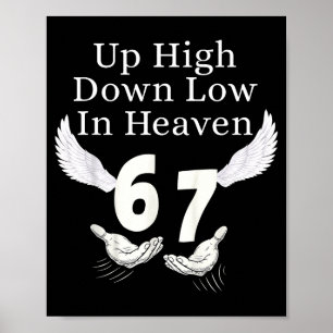 Poster Lá Em Cima Cá Em Baixo No Céu 67 Mãos Meme 6 7 Eng