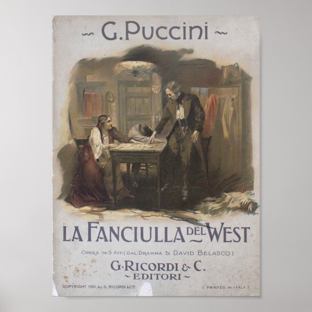 Pôster La Fanciulla del West Opera (Frente)