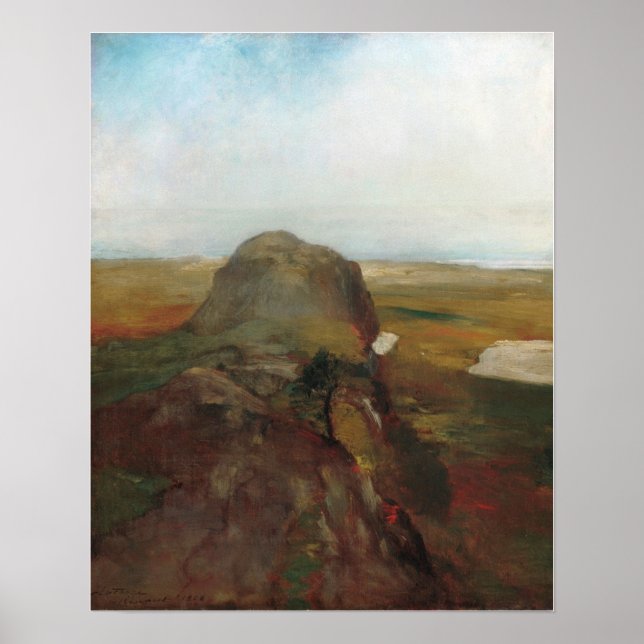 Poster La Farge - Autumn Study View Over Hanging Rock (Frente)