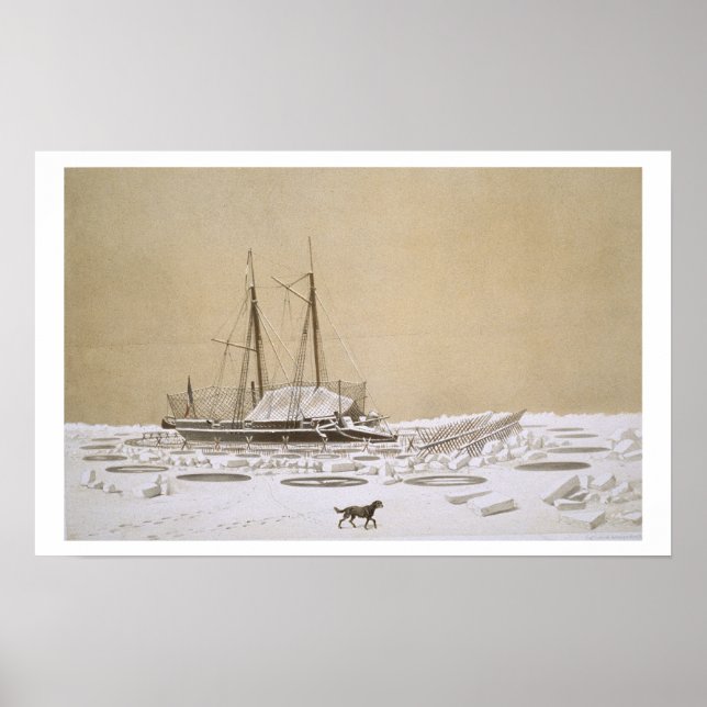 Pôster La Fleche, em Kil-Bouroun, invadida pelo gelo, dos (Frente)