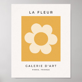 Poster La Fleur 07 Flor Amarelo Floral Retro