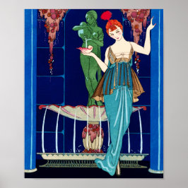 Poster La Fontaine de coquillages, George Barbier