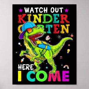 Poster Lá Fora O Jardim De Infância, Eu Venho Dinossauros