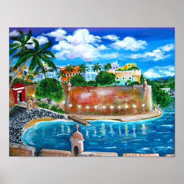 Poster La Fortaleza, San Juan, Porto Rico (Frente)