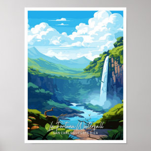 Poster La Fortuna Waterfall San Carlos Costa Rica Viagem