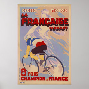 Poster La Francaise - Cartaz de Bicicleta Antiga